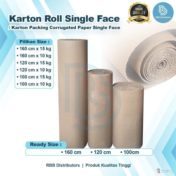 Kardus Roll / Karton roll / Dus Gulungan / Single Face / Corrugated Roll 15 Kg - 120 CM X 10 KG