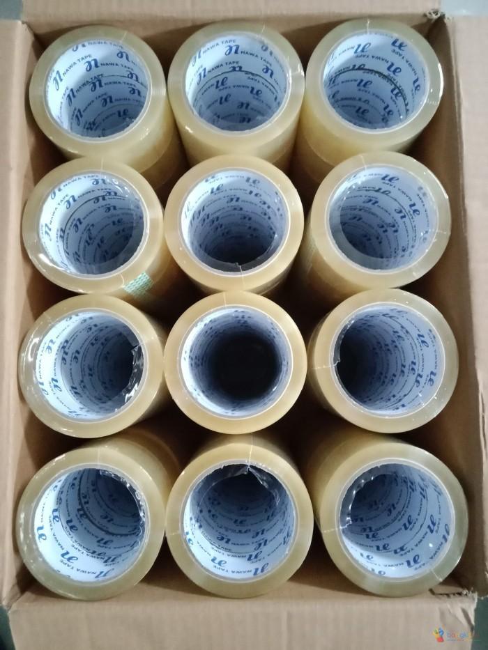 Lakban Bening Coklat 1 dus Isolasi Packing Solasi 1 Karton Murah Tebal - 1 Dus Bening, 72 Yard + Dispe