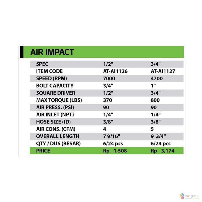 TEKIRO AIR IMPACT 1/2 INCH /AIR IMPACT / TOOLS - ALAT PERKAKAS