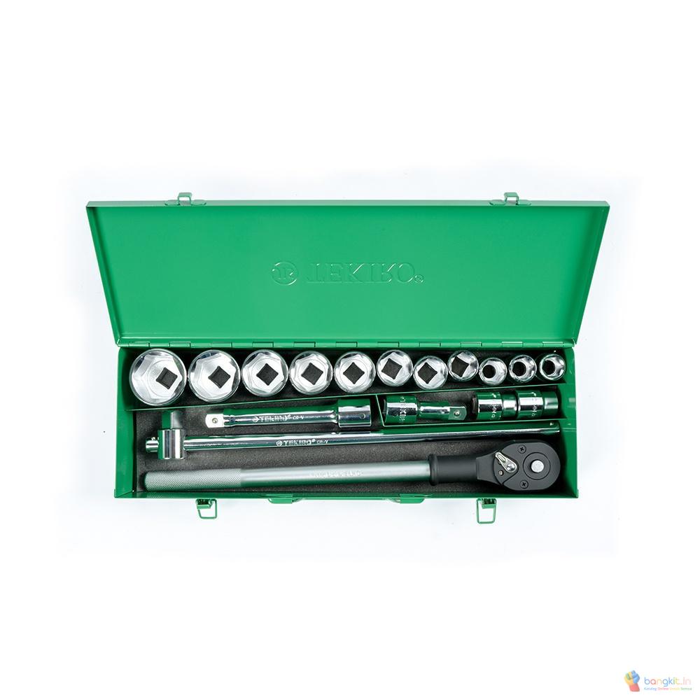 TEKIRO 3/4" DR. SOCKET SET 6 PT 19 - 50 MM 18 PCS