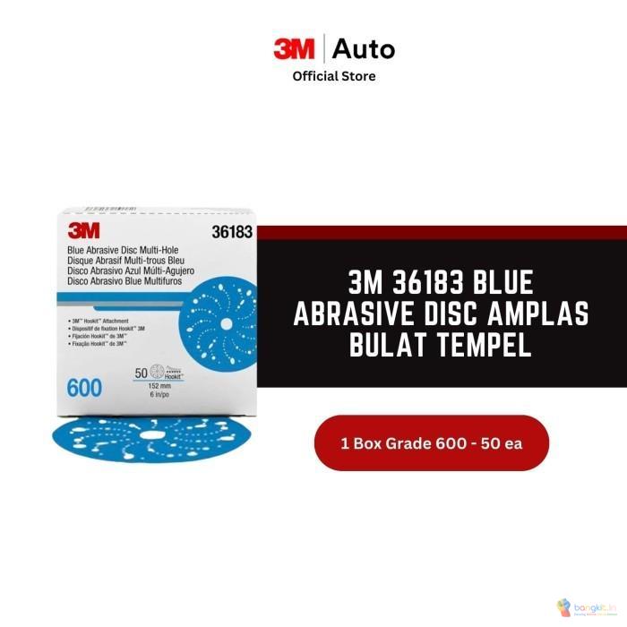 3M 36183 Blue Abrasive Disc Amplas Bulat Tempel 6 in Grade 600 -1 Box