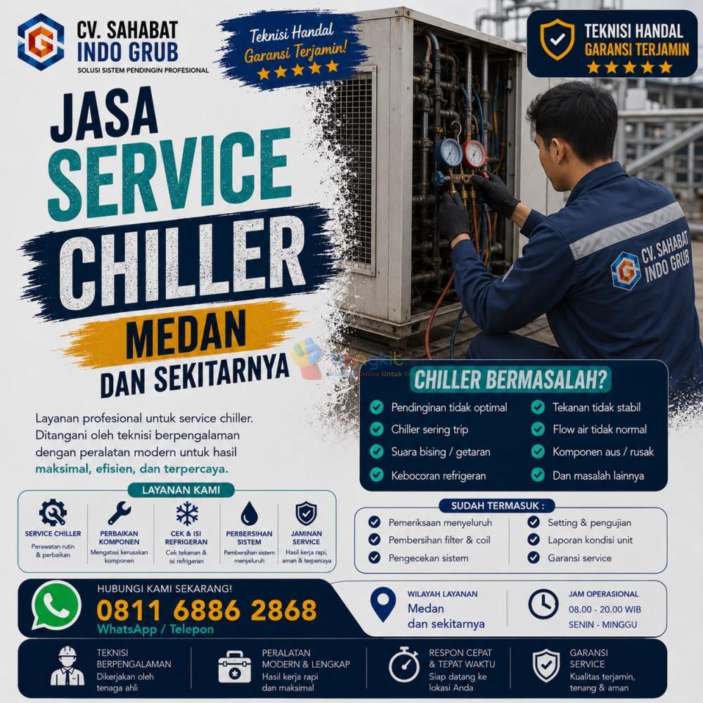 Service Chiller Medan | Maintenance, Instalasi & Perbaikan Lengkap