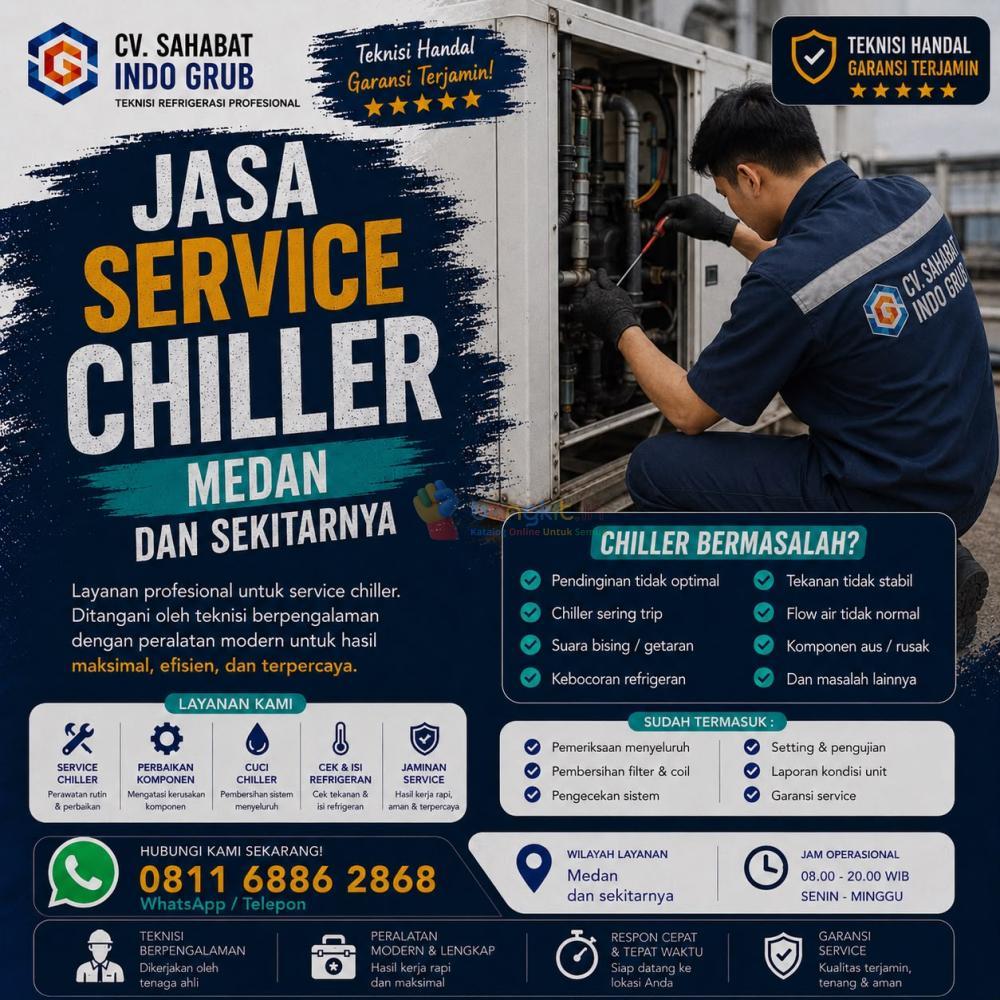 Teknisi Service Chiller Medan dan Sekitarnya | Berpengalaman & Andal