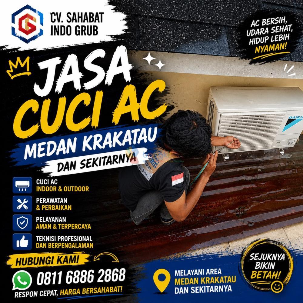Cuci AC Medan Krakatau | Perawatan Berkala agar AC Tetap Optimal