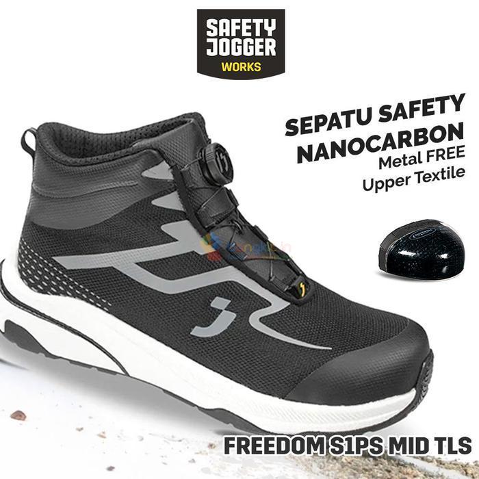 Sepatu Safety Jogger Works Freedom S1PS MID TLS Sepatu Kerja Trendy Nano Carbon Toecap Anti Paku Ant