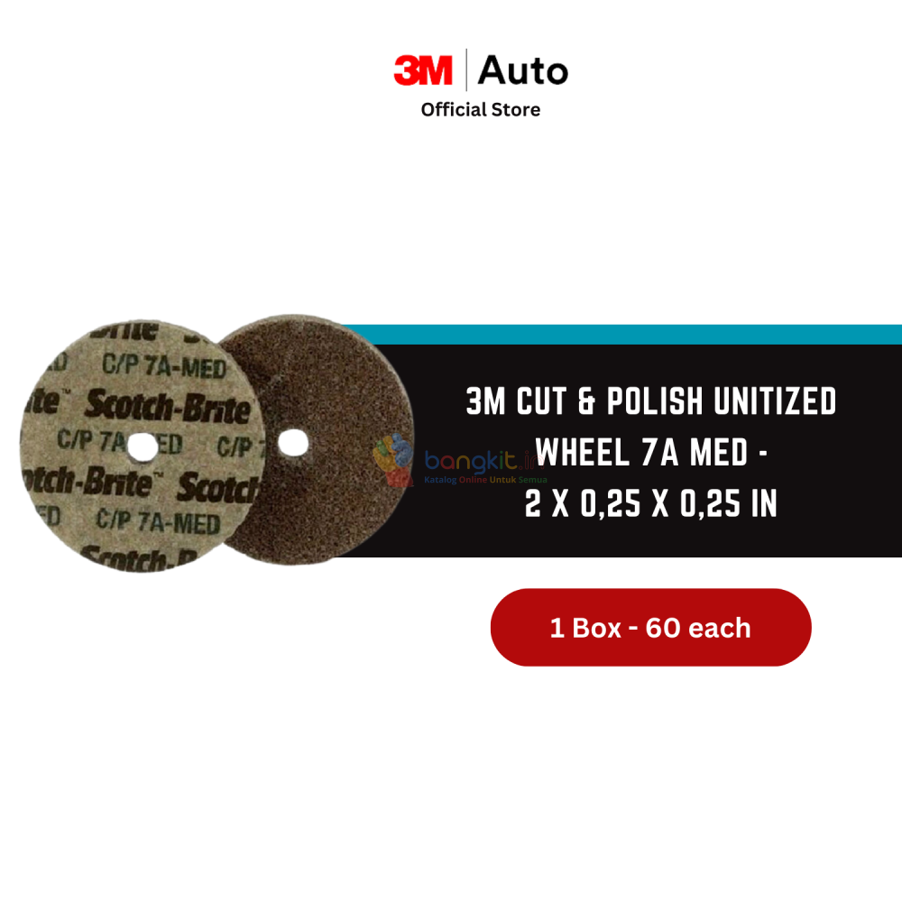 3M Cut & Polish Unitized Wheel 7A MED - 2 x 0,25 x 0,25 in