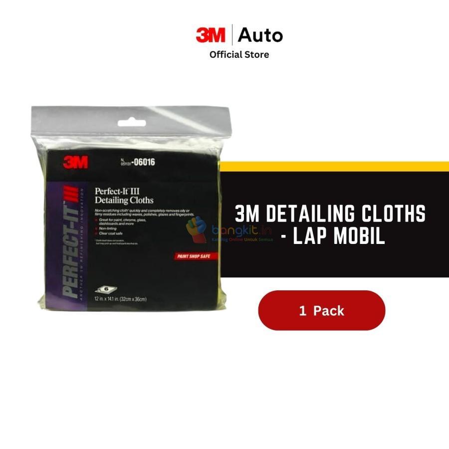 3M Lap Microfiber 6016 Perfect-It III Auto Detailing Cloth - Hitam