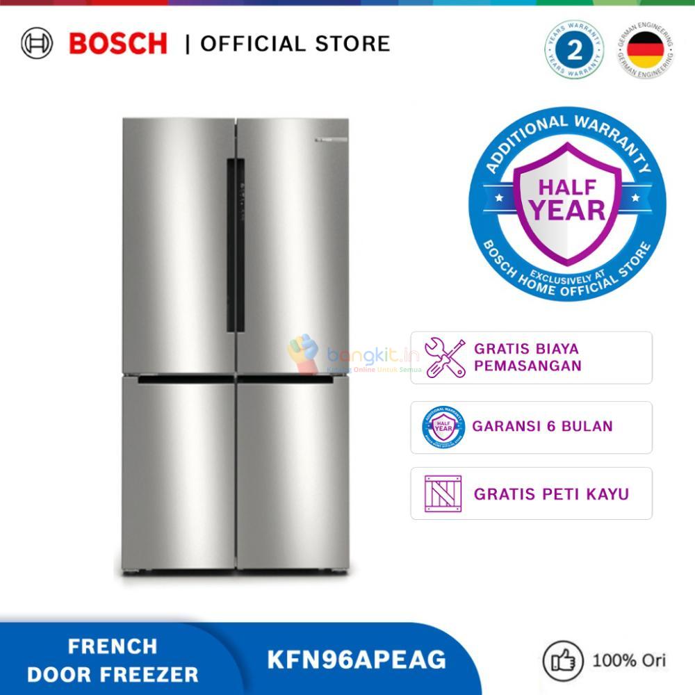 Bosch KFN96APEAG Kulkas French Door Freezer Bawah Multi Pintu Seri 6