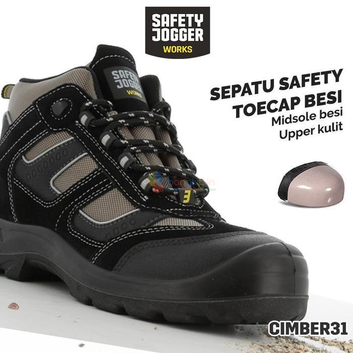 Safety Jogger Works Sepatu Safety Jogger Climber31 Proyek Pria High-Cut dengan Pelindung Jari Kaki B