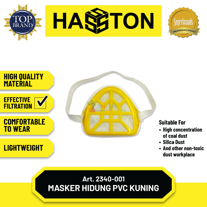 Hasston Masker Hidung PVC Kuning / Dusk Mask Protection (2340-001)