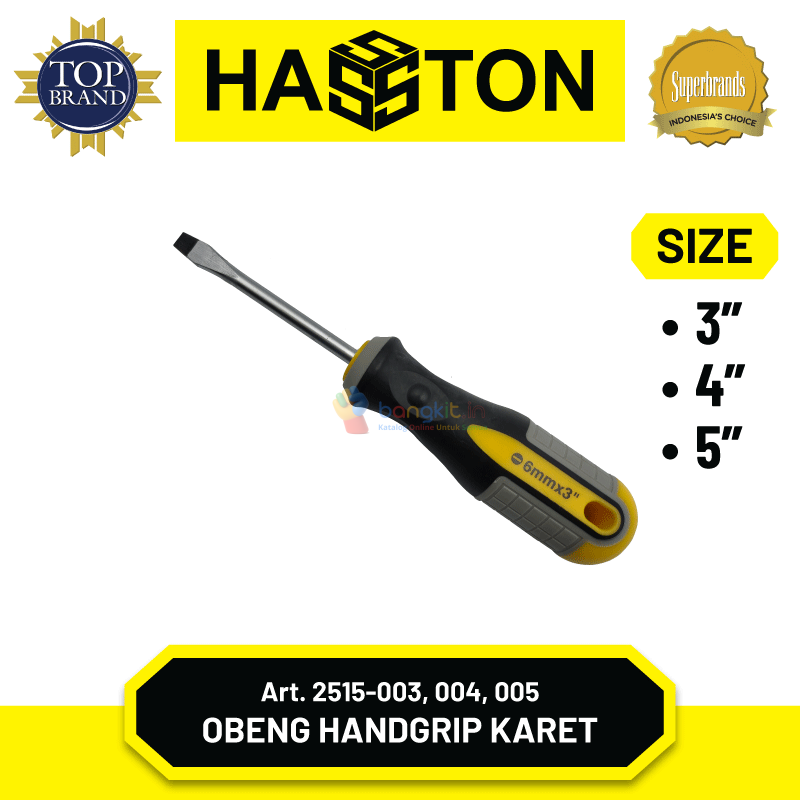 PROHEX HASSTON Obeng Handgrip Abu2/K (-) 5 inc (2515-005)