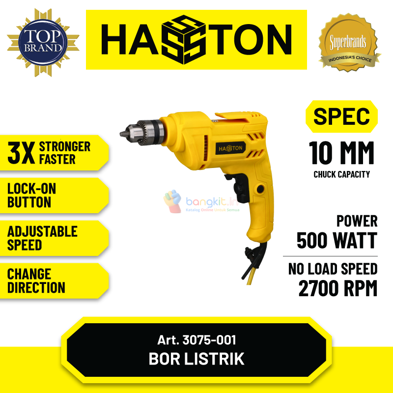 Hasston Bor Listrik 10mm / Electric Drill (3075-001)