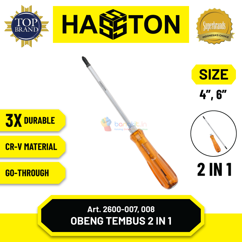 Hasston Obeng 2In1 Bolak Balik Plus Minus (2600)