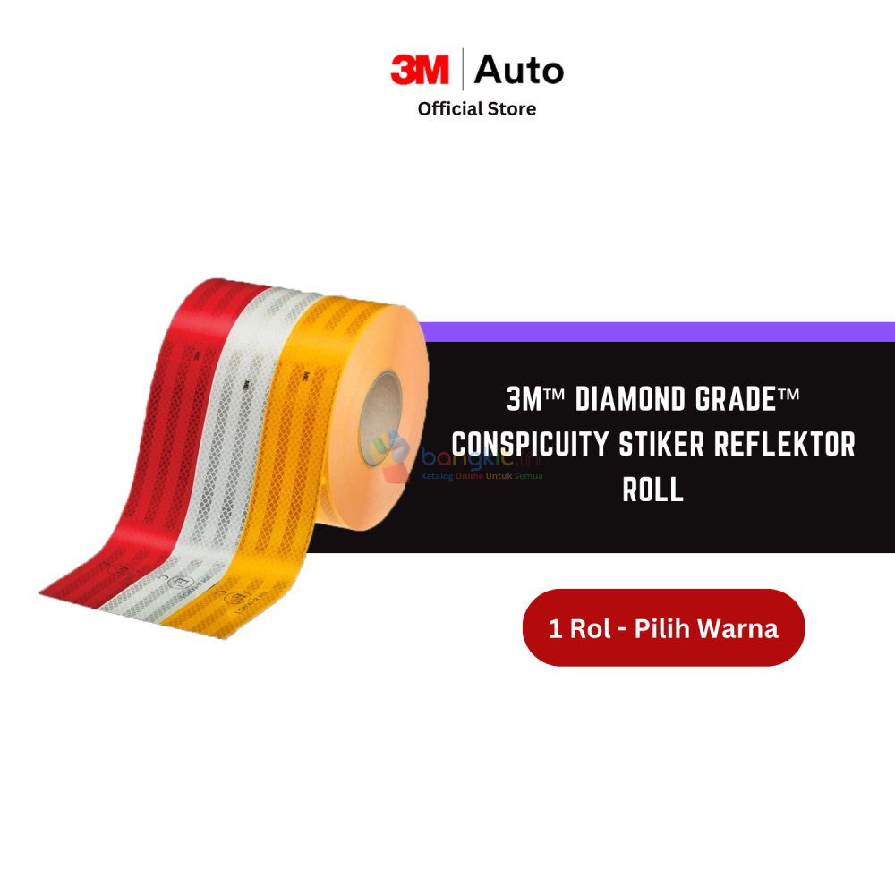 3M Diamond Grade Conspicuity Stiker Reflektor Roll - Kuning