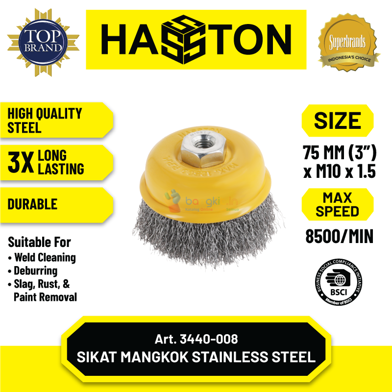 Hasston Sikat Kawat Gerinda / Crimped Wire Cup Brush (3440)