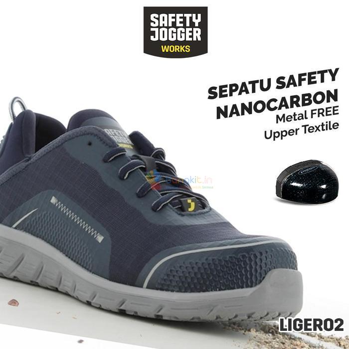Safety Jogger Works Ligero2 S1P Navy Sepatu Safety Sepatu Proyek Nano Carbon Toecap Anti Static ESD 