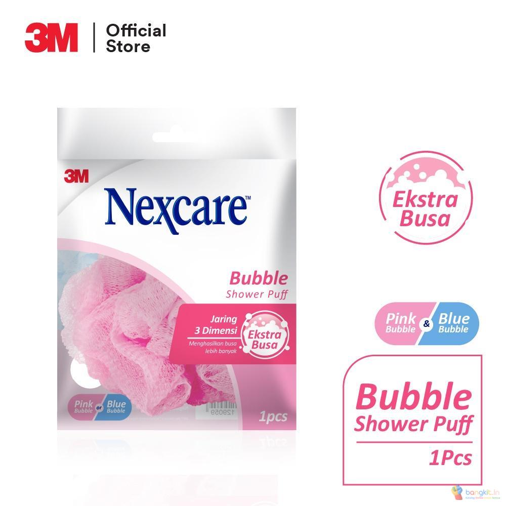 3M™ Nexcare™ Bubble Shower Puff, Spons mandi dengan jaring 3 dimensi, 1 pak, Untuk kulit sensitif