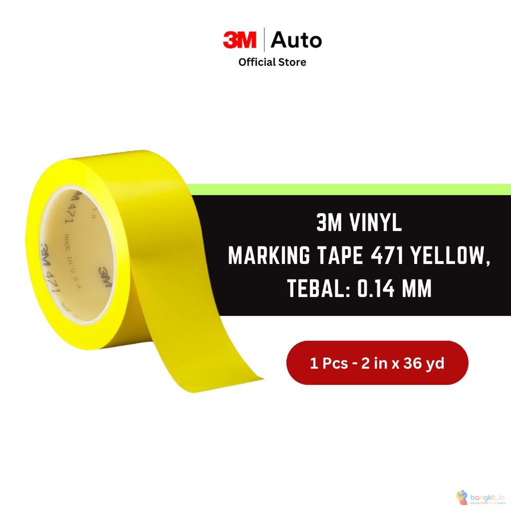 3M Vinyl Marking Tape 471 Yellow, 48mm x 33m, tebal: 0.14 mm
