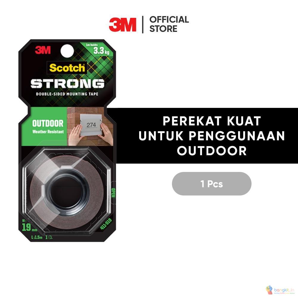 3M™ Scotch® Double Sided-Mounting Tape, Menahan hingga 3.3kg, 1 pc, 19mm x 1,5m, Untuk penggunaan luar ruangan