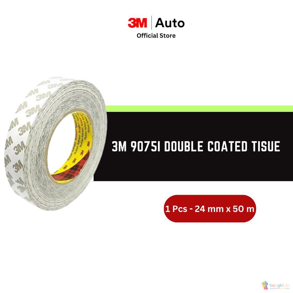 3M 9075i 7385C Double Coated Tissue Tape - 24 mm x 50 m - 1 Buah