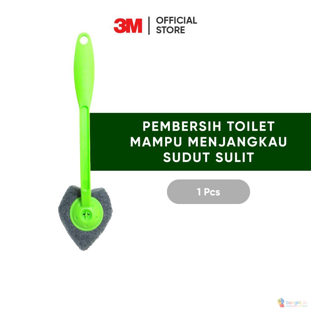 3M™ Scotch-Brite® Sikat Toilet Kamar Mandi, Pembersih toilet mampu menjangkau sudut sulit, 1 pc, Untuk membersihkan sudut yang sulit di jangkau