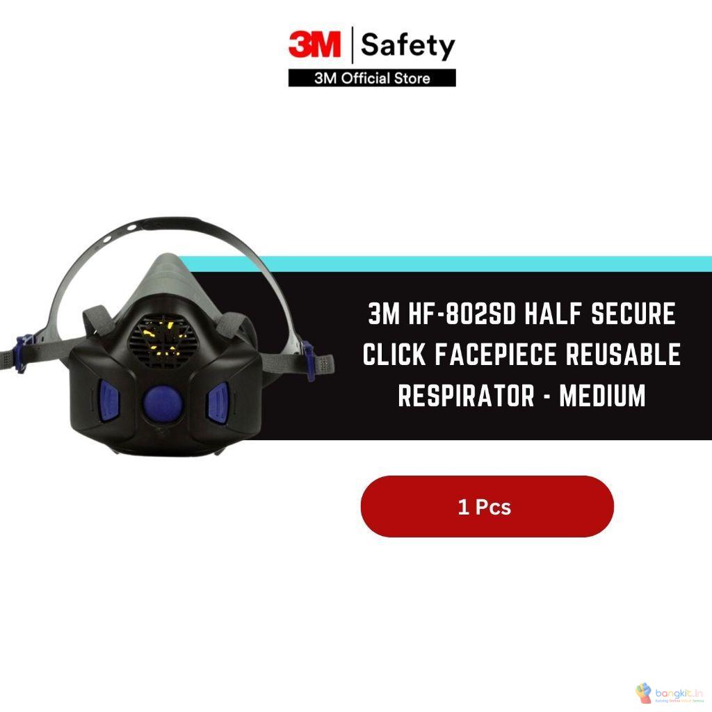 3M HF-802SD Half Secure Click Facepiece Reusable Respirator - Medium