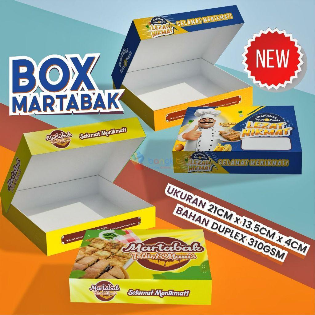 DUS MARTABAK | DUS MARTABAK MANIS DAN TELUR | BAHAN DUPLEX 310GR | UK 21 X 13,5 X 4CM | KEMASAN