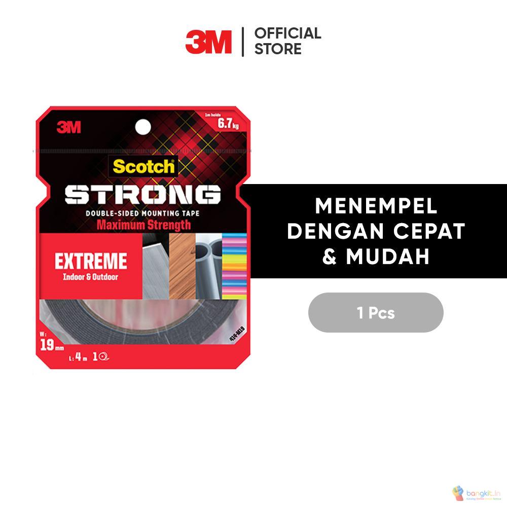 3M™ Scotch® Double Sided-Mounting Tape, Menahan hingga 6.7kg, 1 pc, 19mm x 4mm, Untuk pemakian indoor dan outdoor