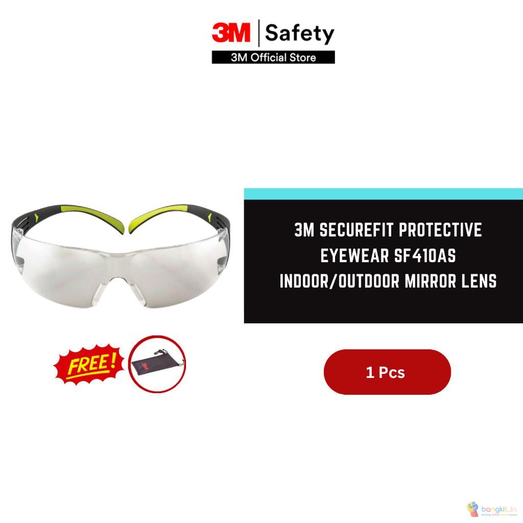 3M SecureFit Protective Eyewear SF410AS Indoor Outdoor Mirror Lens