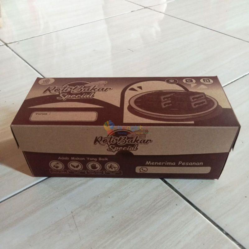 @100pcs box dus roti bakar laminasi brown craft uk 20x9x7