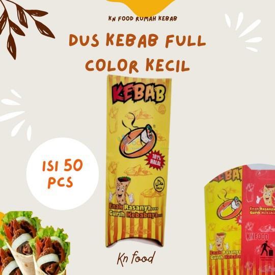 DUS KEBAB FULL COLOUR KECIL - KEMASAN KEBAB 50 PCS / PACK