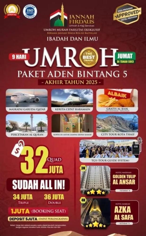 PREMIUM! CALL 0811-8134-882, Umroh Plus Holiday Bekasi, Jannah Firdaus