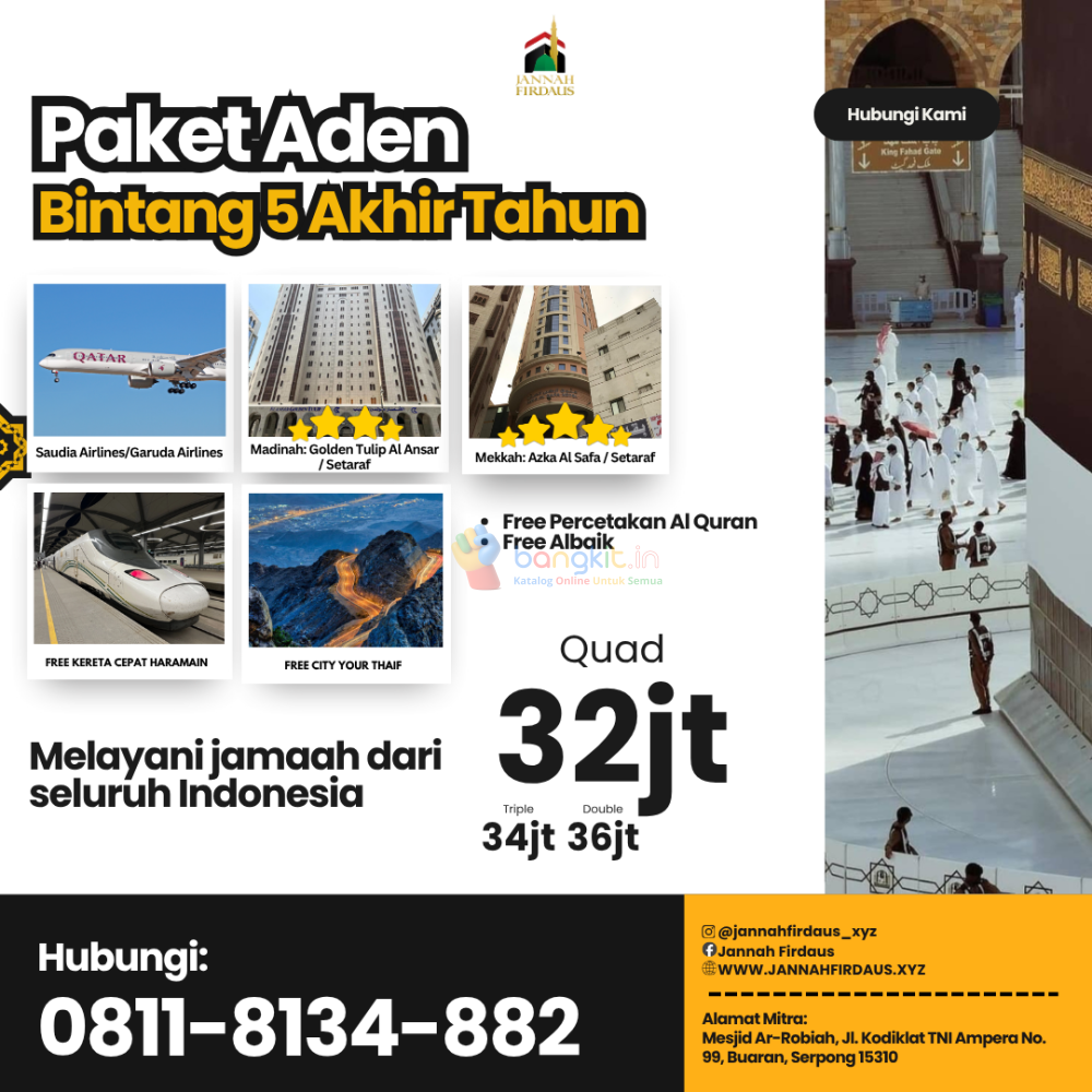 TERJAMIN! HUB: 0811-8134-882, Rekomendasi Agen Umroh Papua, Jannah Firdaus