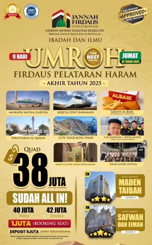 VIP! WA: 0811-8134-882, Umroh Plus Holiday Depok, Jannah Firdaus