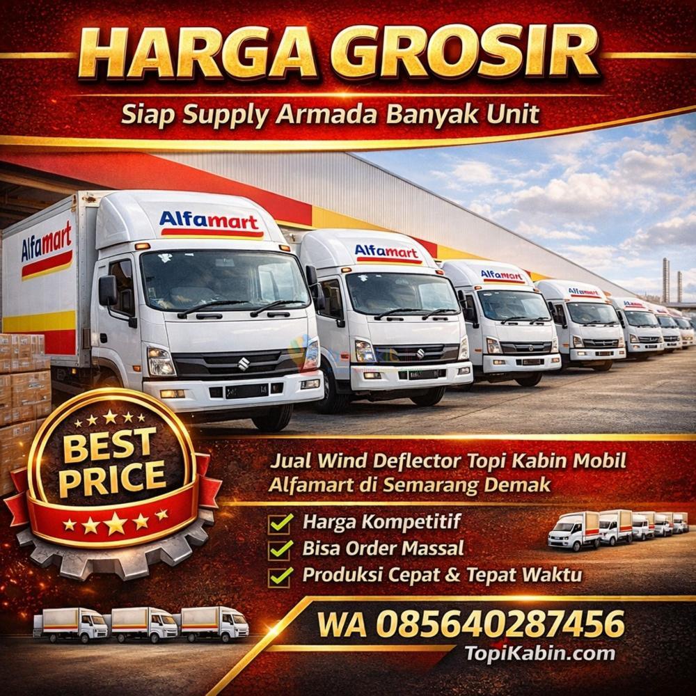 HARGA GROSIR WA 085640287456  Jual Wind Deflector Topi Kabin Mobil Alfamart di Semarang Demak