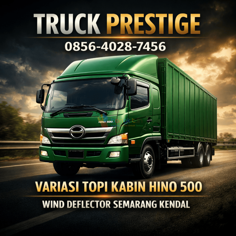 TRUCK PRESTIGE | 0856-4028-7456 Variasi Topi Kabin Hino 500 - Wind Deflector Semarang Kendal