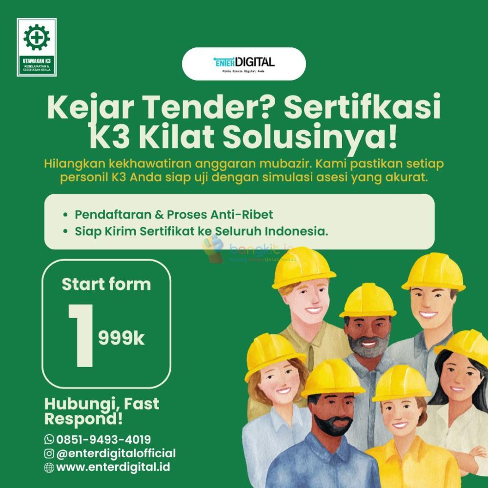 URGEN! WA : 0851-94930-4019 Sertifikasi Ahli K3 Konstruksi Bnsp Penajam Paser Utara