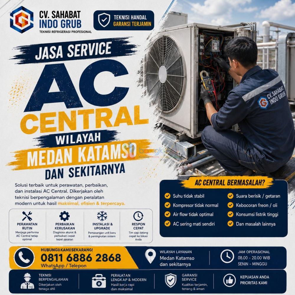 Jasa Maintenance AC Central Medan Katamso dan Sekitarnya | CV Sahabat Indo Grub