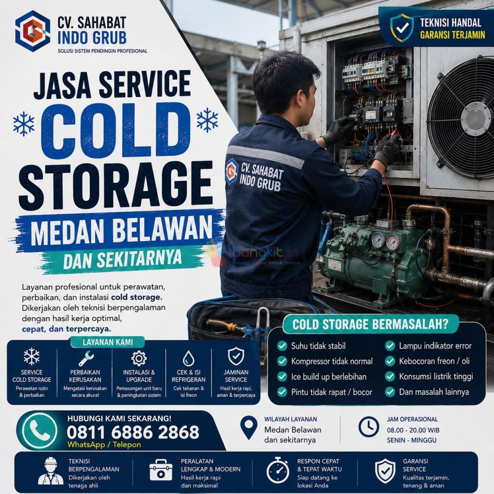 Service Cold Storage Medan Belawan Profesional | Solusi Cold Room, Freezer & Chiller