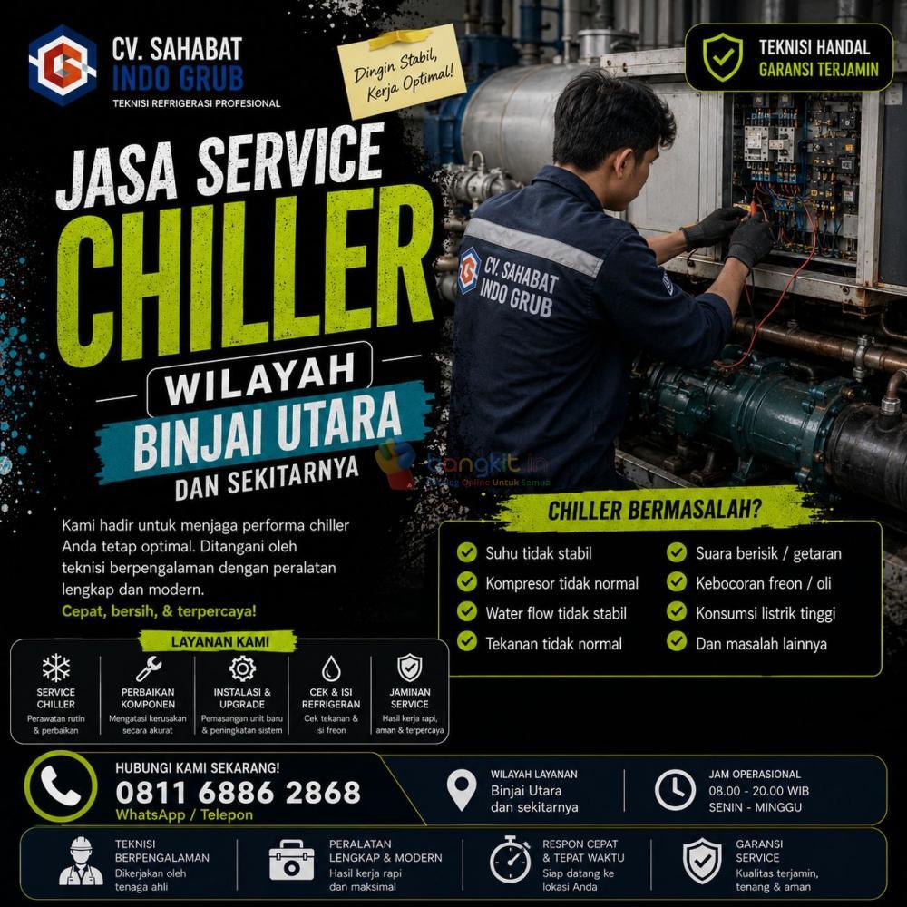 Jasa Perbaikan Chiller Binjai Utara | Respon Cepat untuk Industri & Komersial