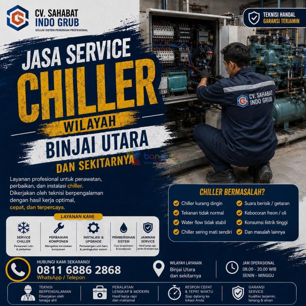 Service Chiller Binjai Utara Terpercaya | Perbaikan, Perawatan & Maintenance