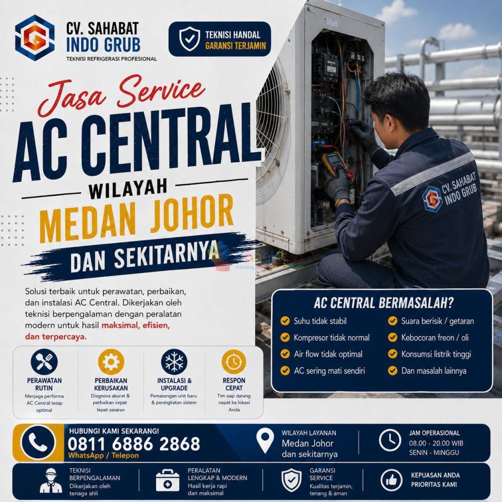 Jasa Service AC Central Medan Johor dan Sekitarnya | Teknisi Berpengalaman & Bergaransi
