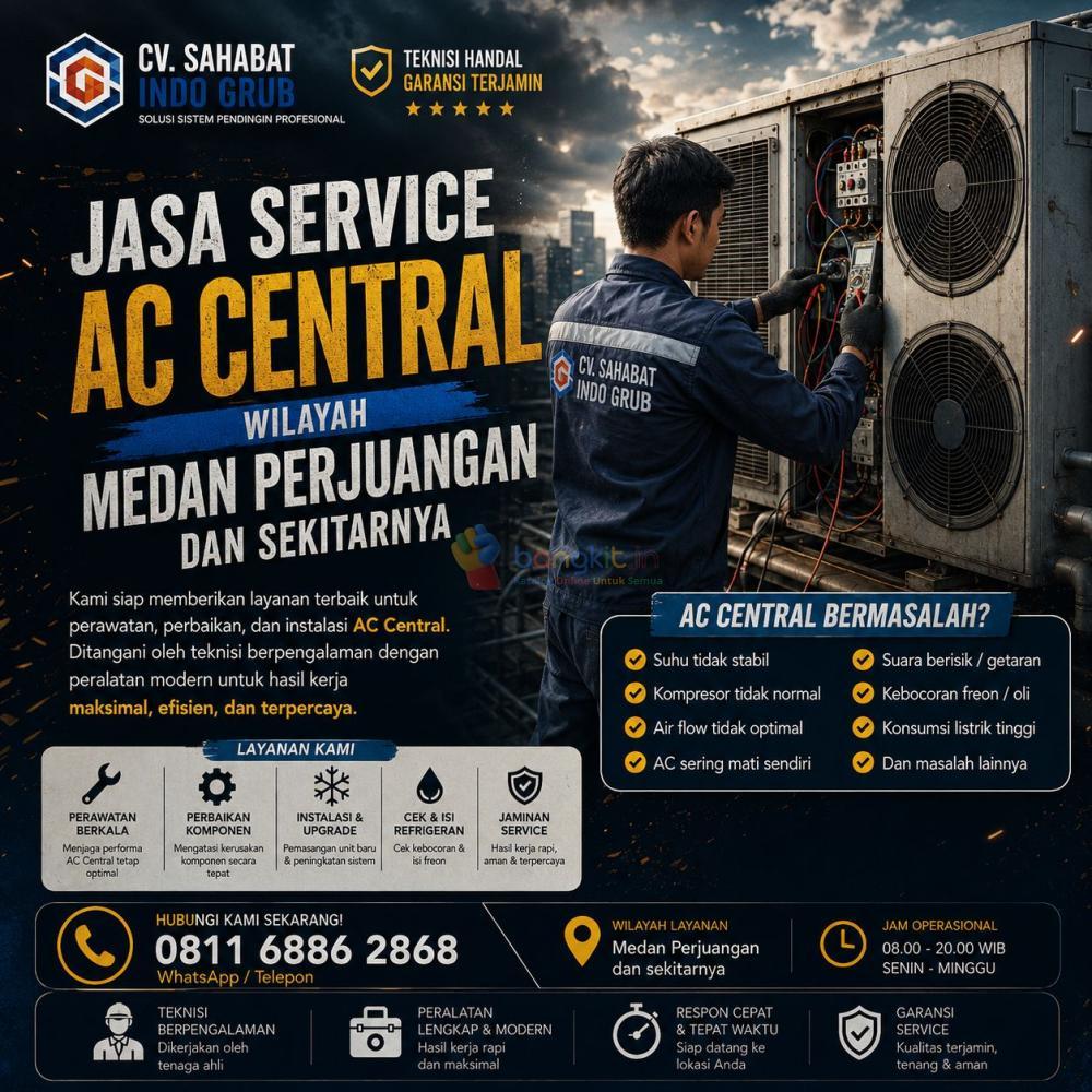 Service AC Central Medan Perjuangan Profesional | Maintenance AC Gedung, Kantor & Industri