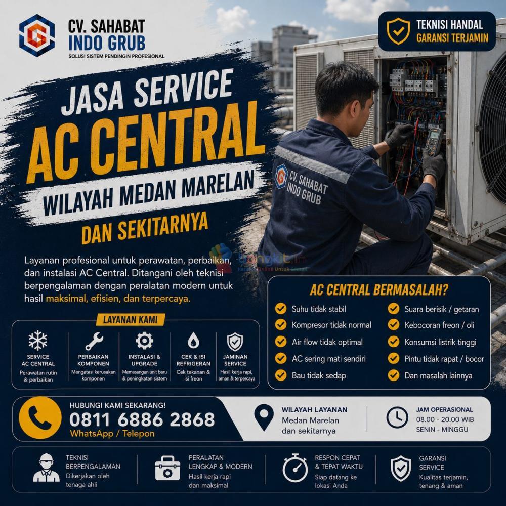 Service AC Central Medan Marelan | Teknisi Berpengalaman, Respon Cepat & Bergaransi
