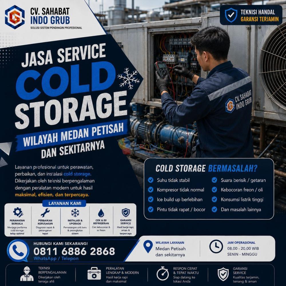 Jasa Perbaikan Cold Storage Medan Petisah | Solusi Cold Room Tidak Dingin