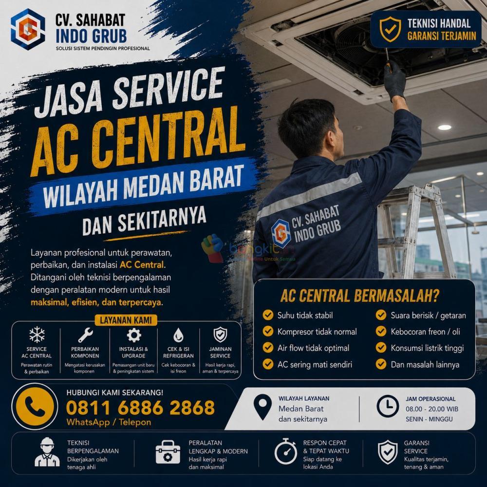 Jasa Service AC Central Medan Barat Terpercaya | Teknisi Berpengalaman & Respon Cepat