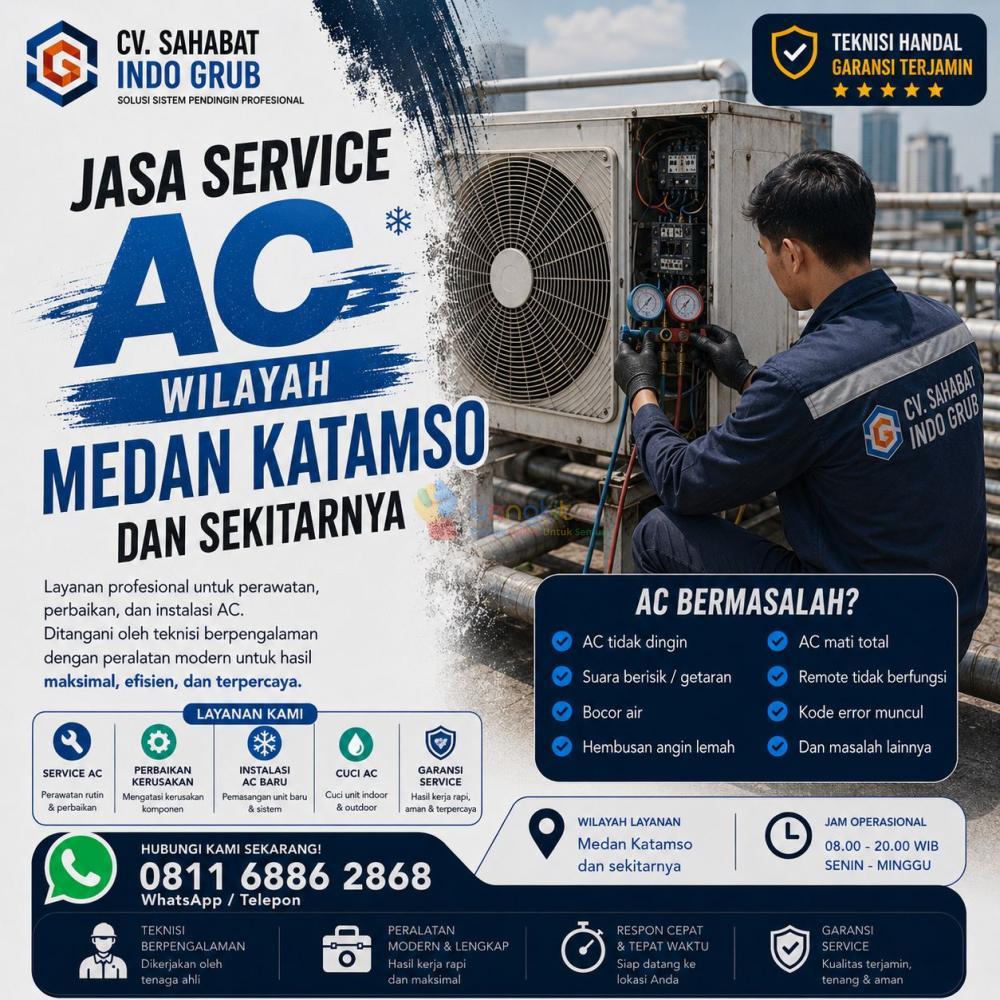 Service AC Medan Katamso Terpercaya | Teknisi Berpengalaman & Layanan Cepat