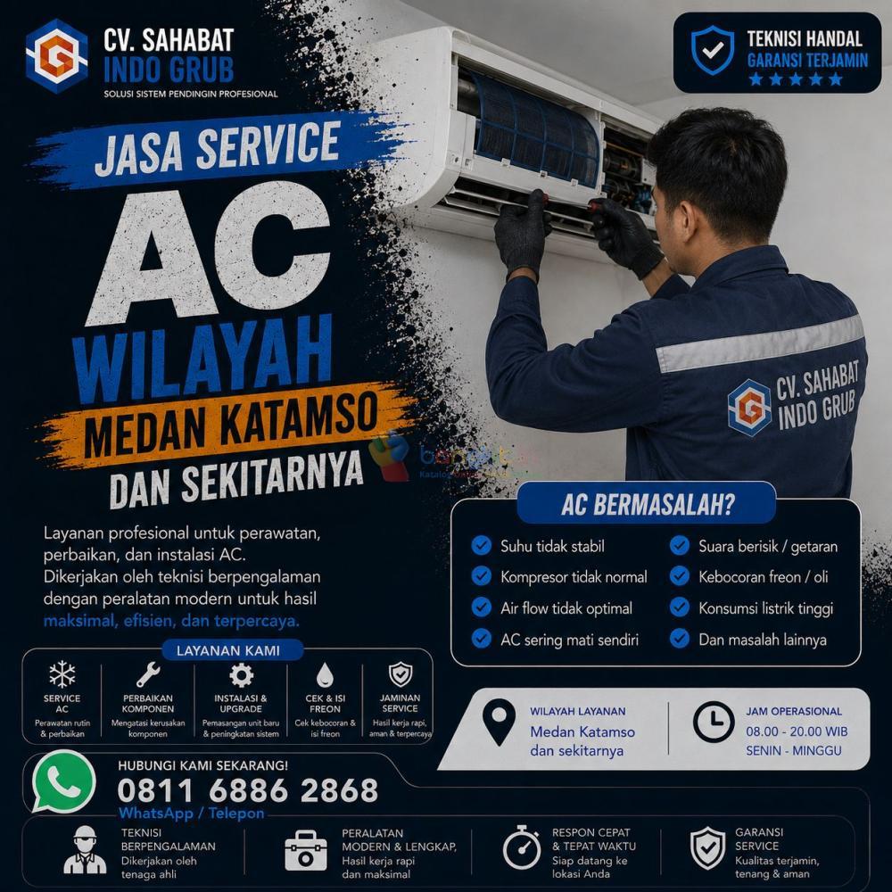 Service AC Medan Katamso dan Sekitarnya | Bongkar Pasang, Instalasi & Maintenance AC