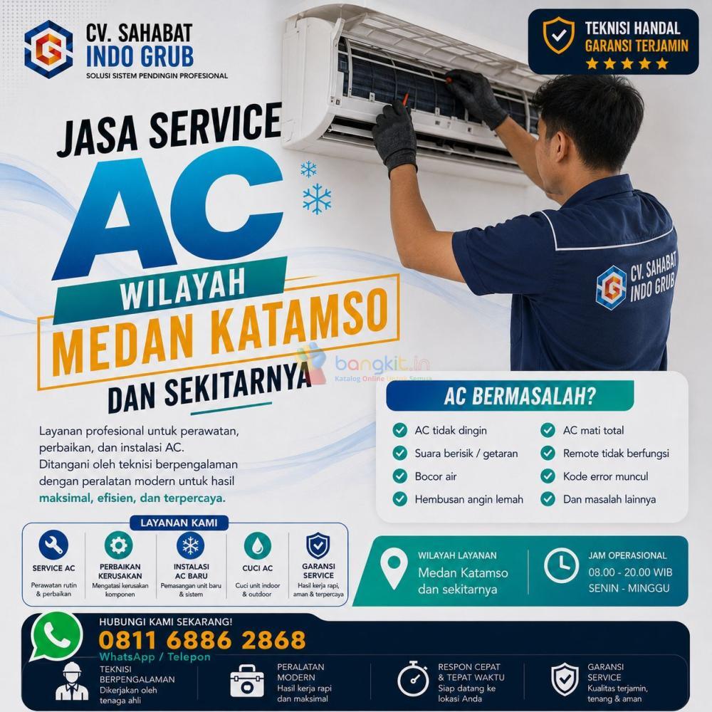 Jasa Service AC Medan Katamso Profesional | Cuci AC, Isi Freon & Perbaikan Bergaransi