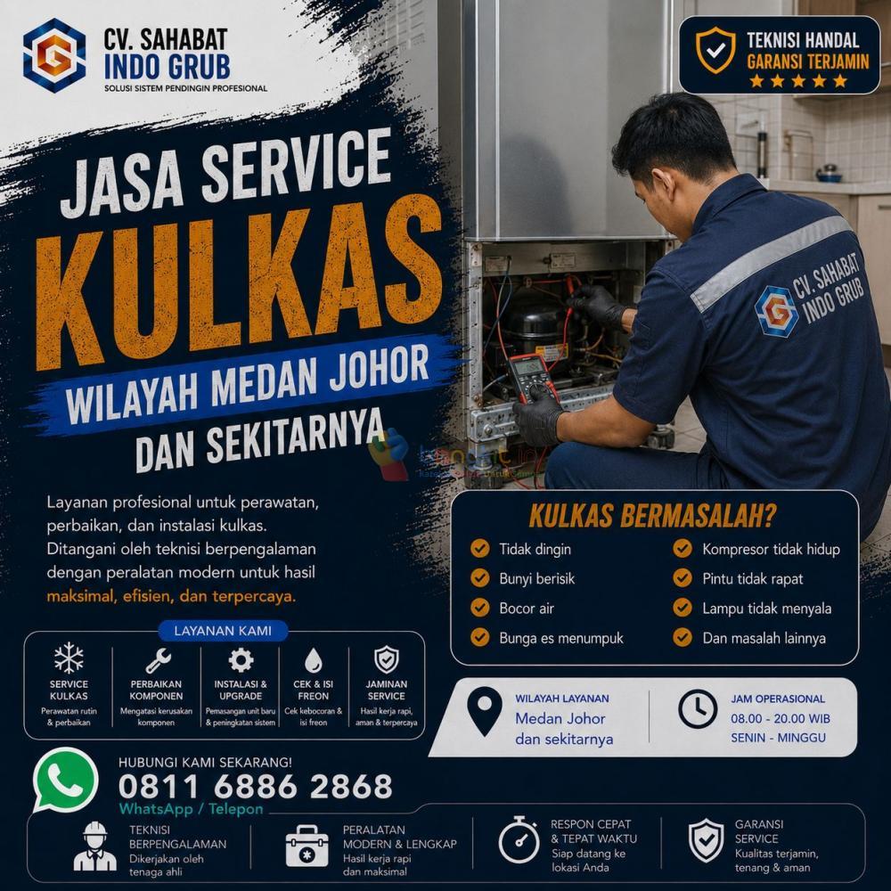 Jasa Service Kulkas Medan Johor Profesional | Teknisi Berpengalaman & Bergaransi